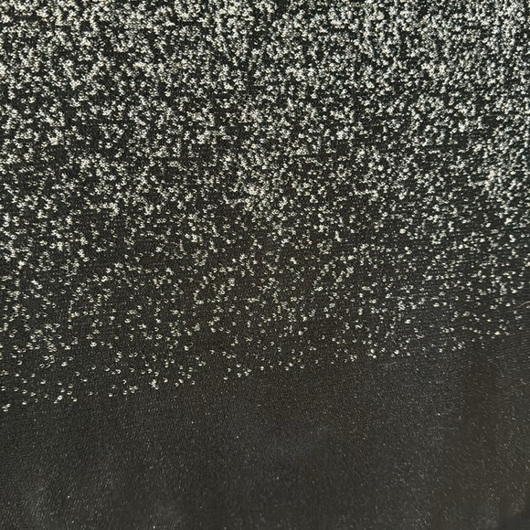 Notations Black Silver Glitter Holiday batwing formal event keyhole sweater 1X - Picture 13 of 16